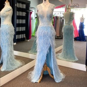 Jovani, size 12, light blue